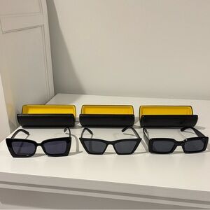 Fashion Sunglasses SET OF 3 in cases
